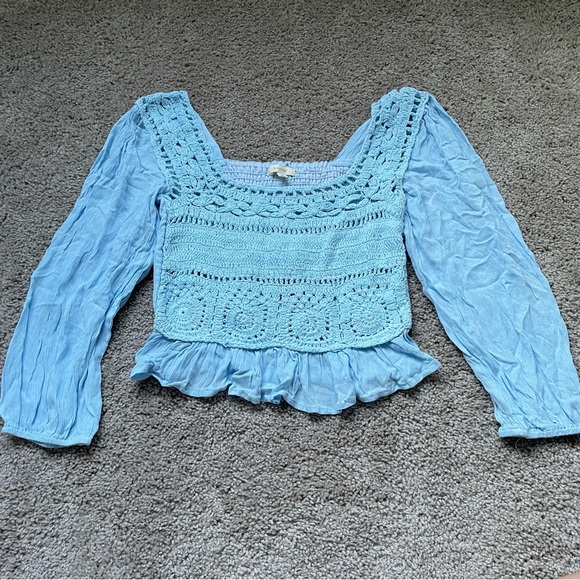 Sim & Sam Tops - Sim & Sam blue longsleeve size medium